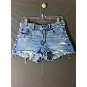 American Eagle Distressed Denim Cut-Off Shorts - Rigid Cotton - Size 6